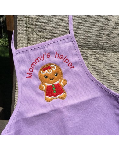 Kids Apron with Gingerbread girl