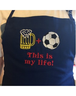 Beer and Soccer Personalized Apron