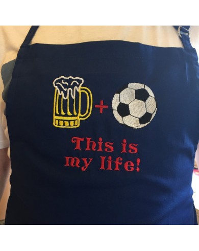 Beer and Soccer Personalized Apron