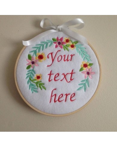 Custom Embroidery Hoop Art