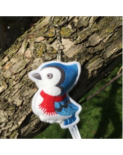 Bluebird stuffie keychain