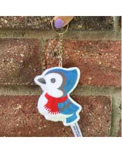 Bluebird stuffie keychain