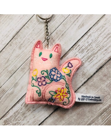 Cat stuffed keychain