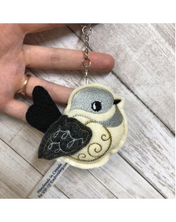 Chickadee Bird Keychain