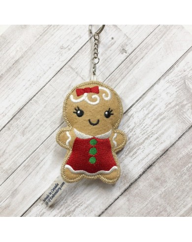 Gingerbread Girl Keychain 