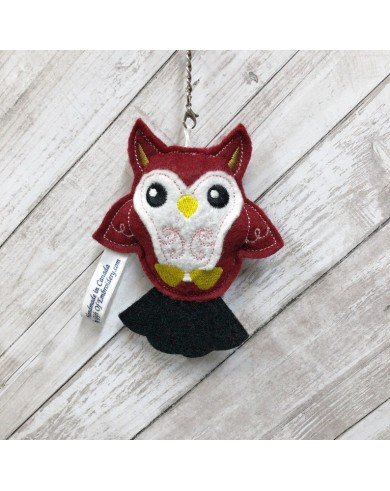 Owl stuffie keychain ornament