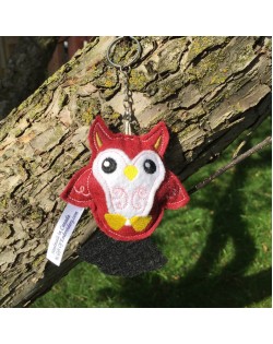 Owl stuffie keychain ornament