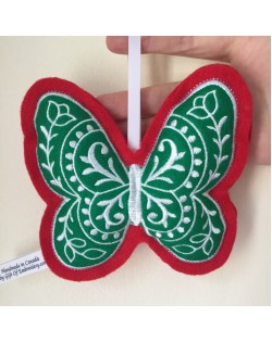 Christmas butterfly ornament
