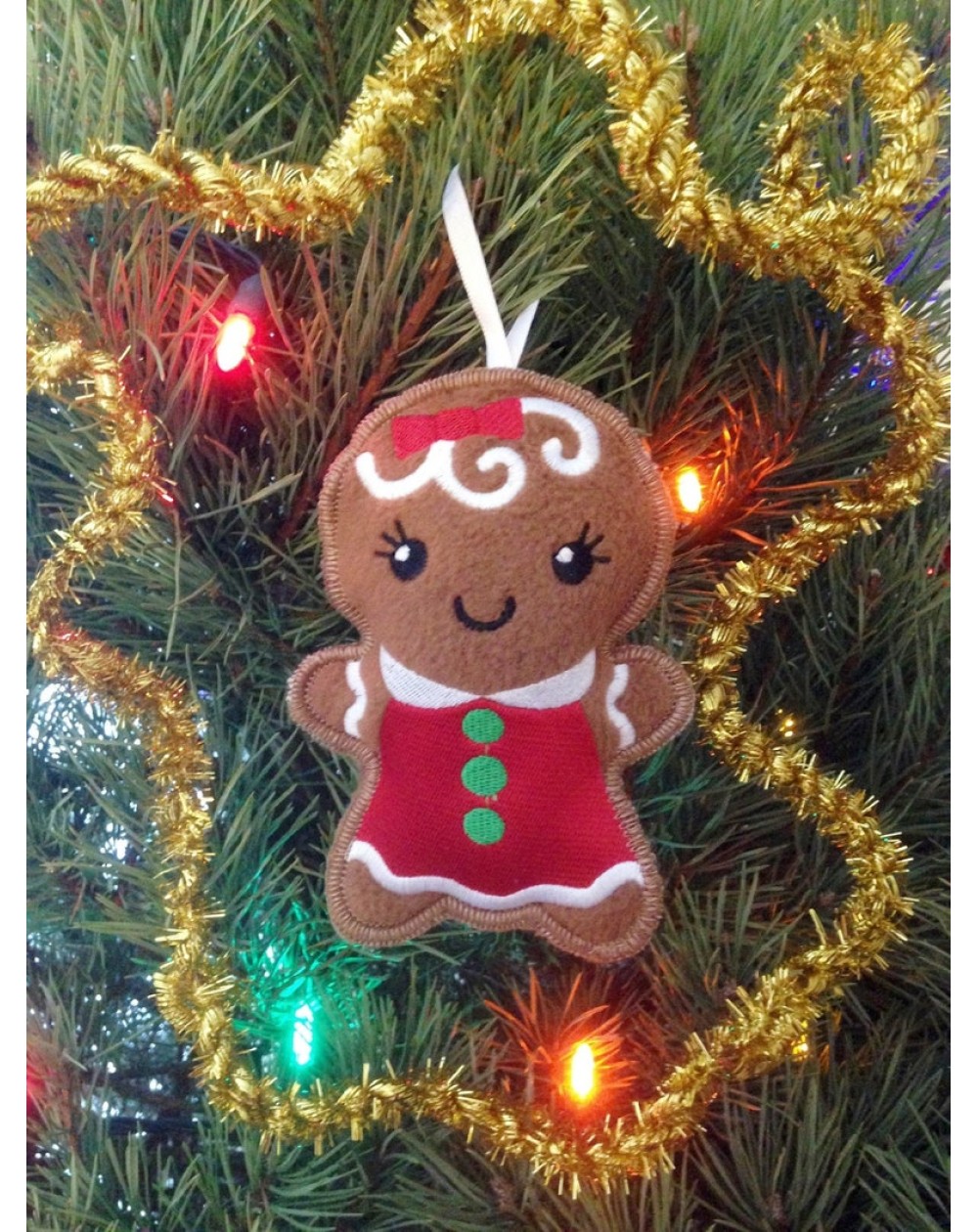 Gingerbread Girl Holiday Ornament
