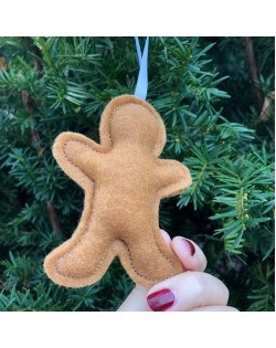 Gingerbread Man Ornament with Face Mask