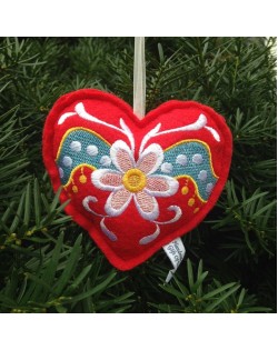 Heart holiday ornament
