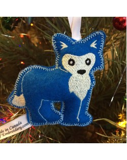 Wolf Felt Ornament